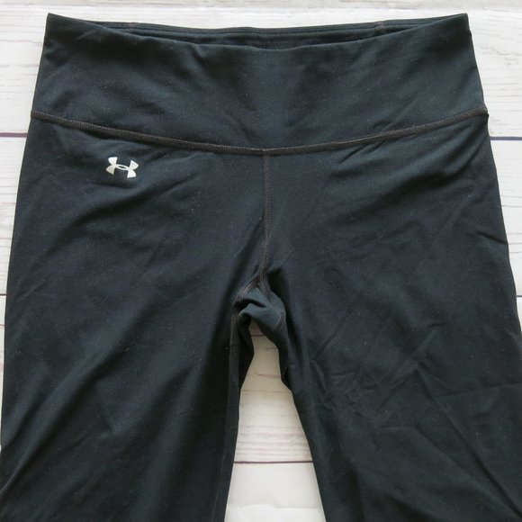 Under Armour All Season Gear Fitted Athletic Black Cropped Pants - Size Small - Picture 3 of 5